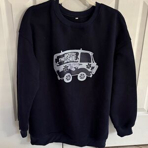 Indigo Colored Mystery Machine Scooby Doo Crewneck Sweatshirt